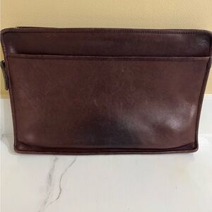 Vintage Coach Brown/Mahogany Portfolio Zippered Bag. Made in NYC 764-5841